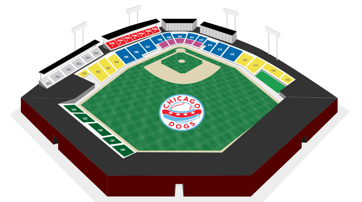 new stadium map The Chicago Dogs